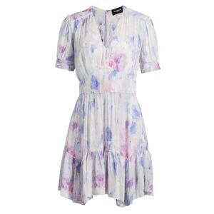 NEW The Kooples Chiffon Mini Dress Watercolor Floral